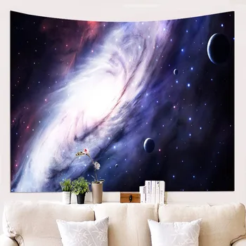 

Cosmic Galaxy Geometry Home Decor Tapestries Indian Mandala style Bandanna Polyester fiber Tapestry Wall Hanging Hippie Blanket