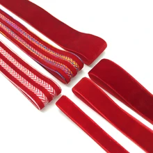 Красная бархатная лента для украшения свадебной вечеринки лента ручной работы подарочная упаковка бантик для волос DIY Рождественская лента