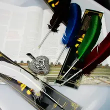 Древние натуральные турецкие перья, творческие подарки, перо ручка+ держатель ручки