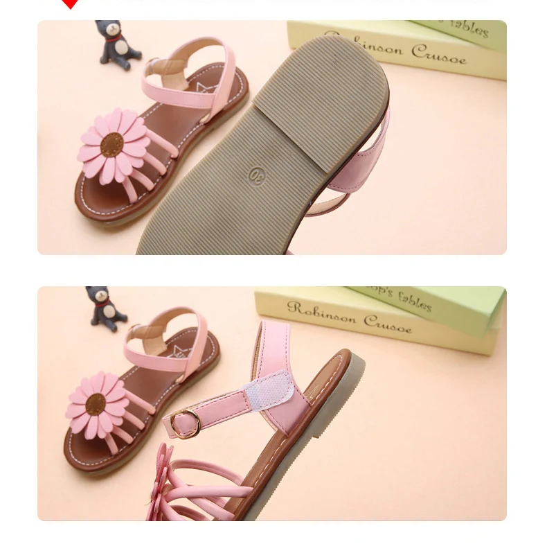 Sapatos para Meninas do Bebê Sandálias de Couro Cuzullaa Verão Crianças Flores Sapatos Princesa Gladiador Vestido pu Sol 13 Mamãe e Bebê