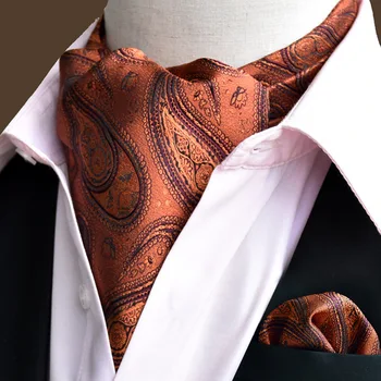 

Hlinayi Men's cravat pocket suit cashew pattern British suit shirt cravat suit