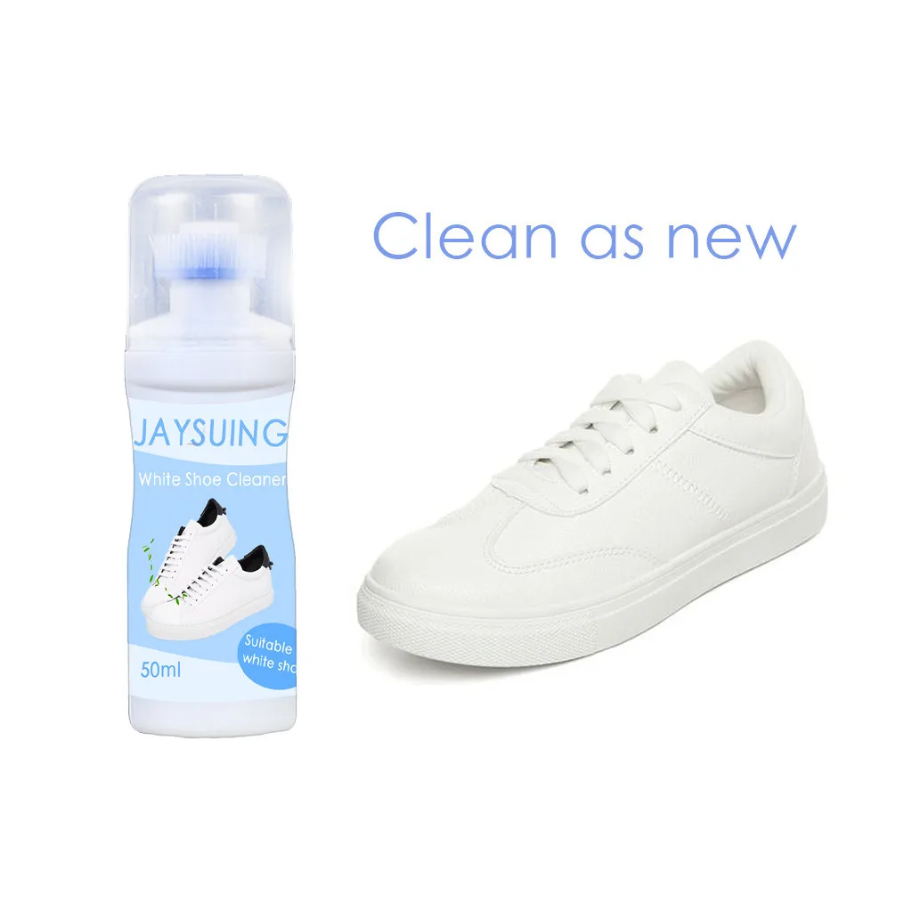 Спортивная кожа холст чистый белый с щеткой головы ботинок для тренировок чистый отбеливатель чистящие принадлежности 50 мл отбеливатель щетка для обуви