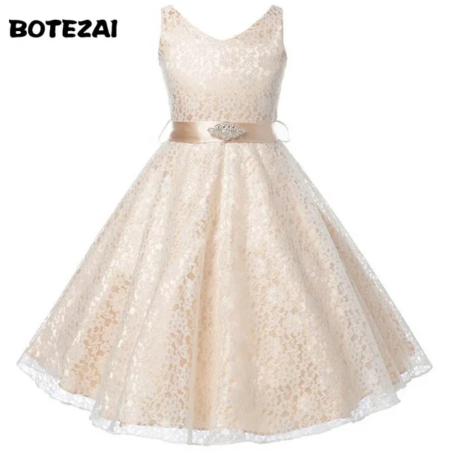 Girl Dress Kids Wedding Bridesmaid Children Clothes Summer 2020 Evening Party Princess Costume Lace Teenage Daughter Clothes