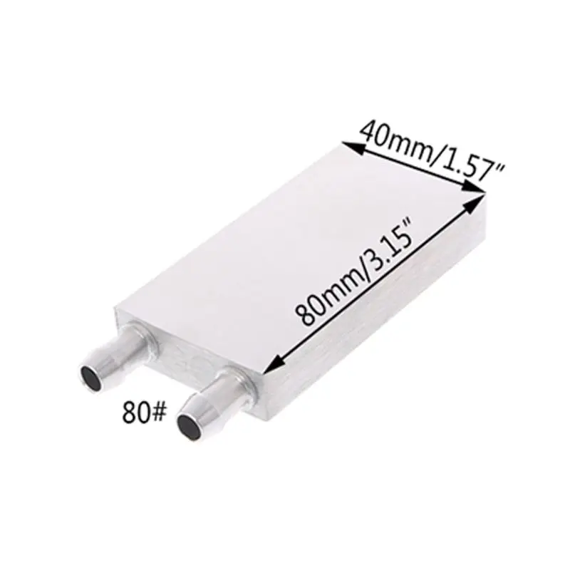 40*120mm Primary Aluminum Water Cooling Block Heat Sink System For PC Laptop CPU - Цвет лезвия: 80