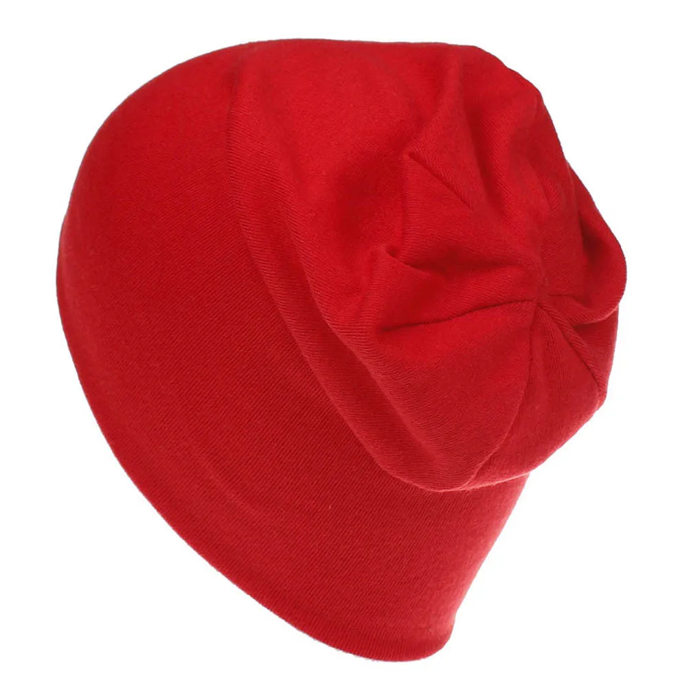 Шапка для маленьких девочек и мальчиков, хлопковые шапки для детей ясельного возраста, хлопковые мягкие теплые шапки для маленьких девочек, разноцветные эластичные шапочки для новорожденных, шапка в стиле хип-хоп и 7 - Цвет: Красный