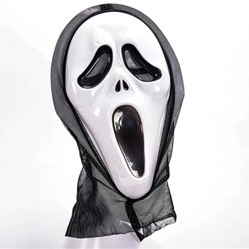 Ужас Grim Reaper маска для взрослых Хэллоуин фестиваль вечерние Кричащие ПВХ блистер
