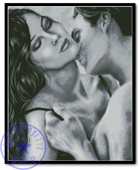 CS-967 cross stitch kit kiss cuddle embrace lover couple.jpg