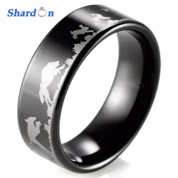 Shardon Свадебные кольца и другое Кольца 8 мм Вольфрам кольцо Мода для Для мужчин обручальное и Обручение кольцо