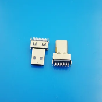 

100pcs/lot Gold Plated 19pin Mini HDMI Male Plug Micro HDMI Data power Socket