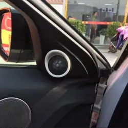 Барбекю @ FUKA ABS автомобилей интерьер передней двери звук стерео Динамик декоративная рамка кольцо крышки отделка Подходит для Range Rover evoque