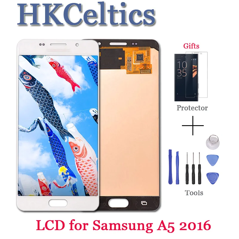 A510 ЖК-для Samsung Galaxy A5 2016 A510F A510M SM-A510F ЖК-дисплей и сенсорный экран дигитайзер без