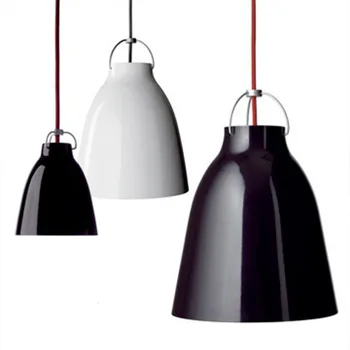

20-40CM Modern minimalist Single head black/white pendant lights Caravaggio lamp trigeminal aluminum FG905