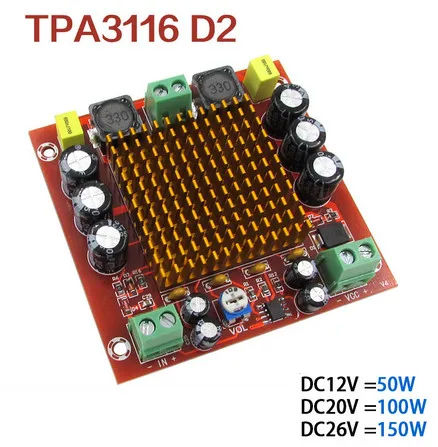Special Price TPA3116DA DC12V-24V 150W Car Mono Digital Power Audio Amplifier Board Special Price TPA3116DA DC12V-24V 150W Car Mono Digital Power Audio Amplifier Board
