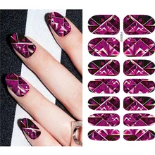 3D haut de gamme belle ongles autocollants rayures bricolage Nail Art adhésif manucure transfert autocollant glissière d'eau ongles conseils autocollants(China)