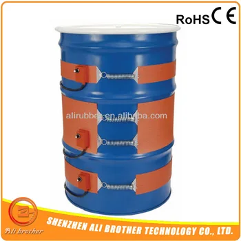 

1000 W 220 v 1740 x 250 mm silicone heater pad oil drum heater with 100 k thermistor digital temperature controller