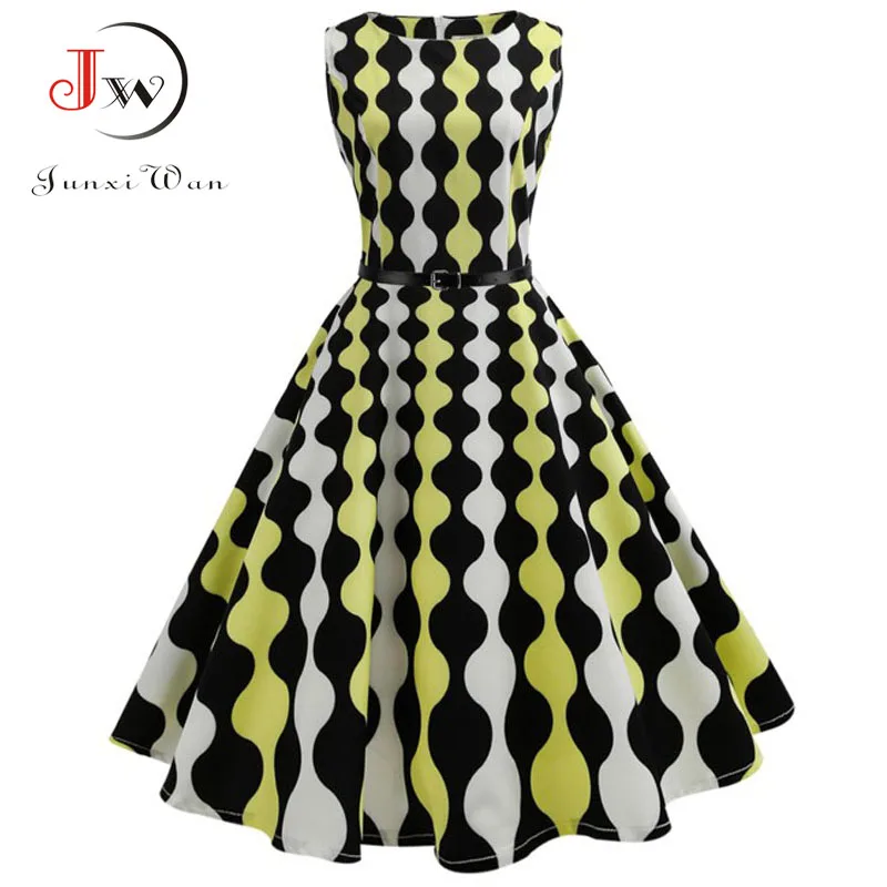 Летние женские платья, повседневные, цветочные, Ретро стиль, 50s 60s Robe Rockabilly Swing Pinup Vestidos, вечерние платья на День святого Валентина - Цвет: 001