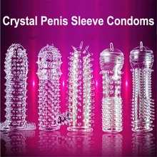 2pcs/lot Time Penis Delay Ring Condom Sex Toys for Men Crystal Penis Sleeves Reusable Clit Stimulator Adult Cock Dildo Rings