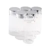 20ml 50ml 65ml 90ml Glass Storage Bottles with Silver Screw Cover Empty Sweets Vanilla Pill Food Perfume 6pcs 1