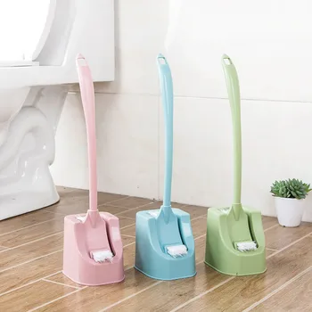 

Toilet brush set PP+scouring sponge compact toilet brush and small sink with holder brush set L0410