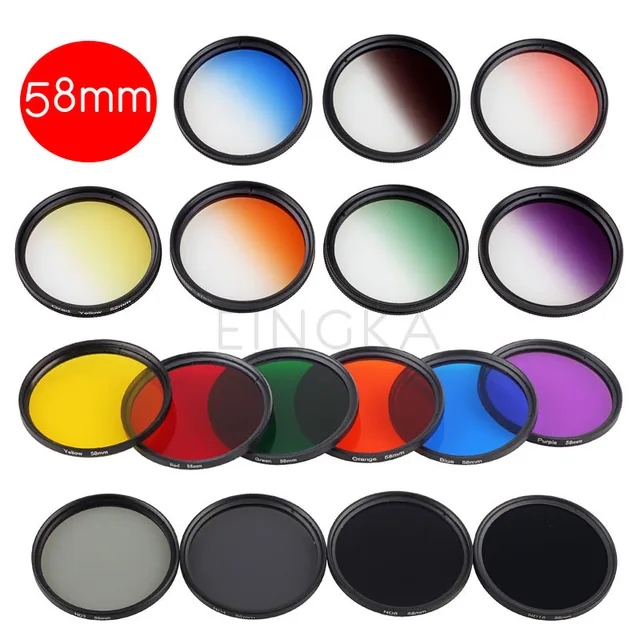 Best Price 1Piece Camera Lens Filter 58mm Thread Mount for Canon EF-S 18-55mm f/3.5-5.6 IS STM & for Nikon AF-S 50mm f/1.8G Lens