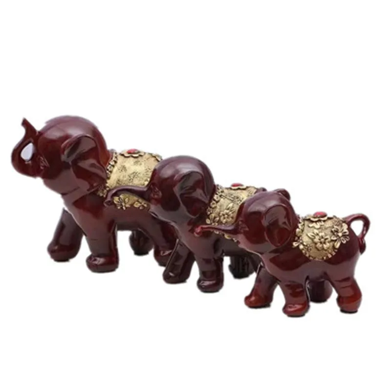 

3pcs Buddha Elephant Resin Decoration for Home Decor Figurines Art Crafts for Coffee bar Elephant Arts and Craft decoration