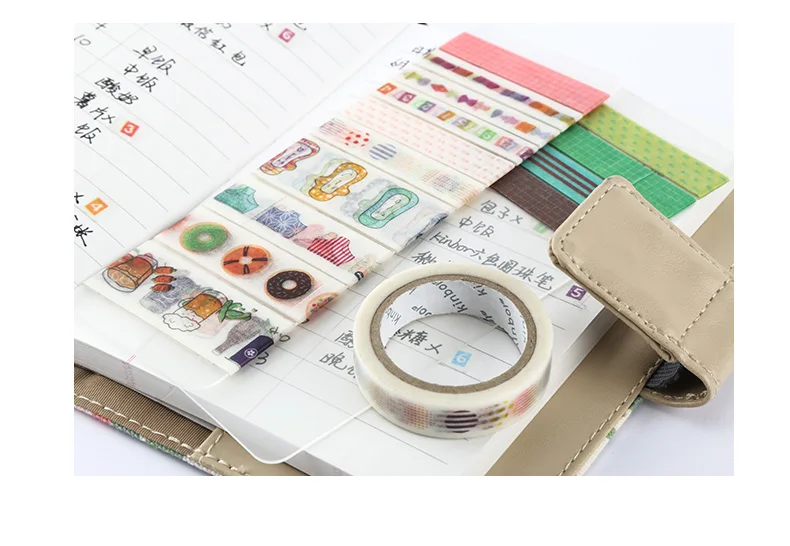 Happy Couple Cartoon PVC Washi Tape Storage Board Creative DIY Tool Japanese Masking Tape Carry Tools for Hobo Notebooks