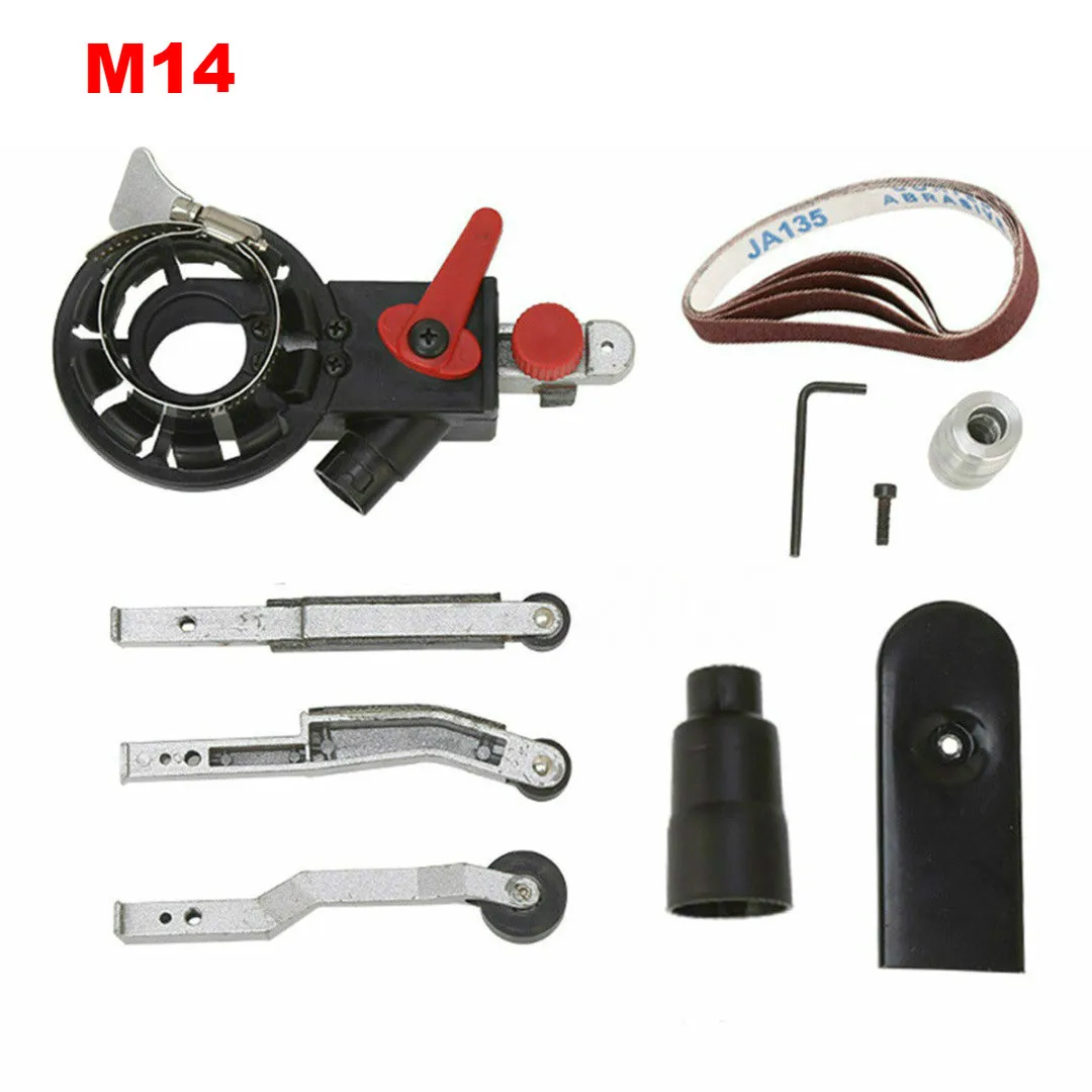 M10/M14 шлифовальной ленты головка электрическая дрель угловая шлифовальная машина точилка гравер шлифовальные круги для "-5" электрическая угловая шлифовальная машина - Цвет: M14
