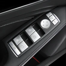 Стекло автомобиля Лифт кнопка накладка наклейка для Mercedes Benz A/B/C(W204)/E(W212)/GLA/CLA/GLK/GL/ML/GLE-class