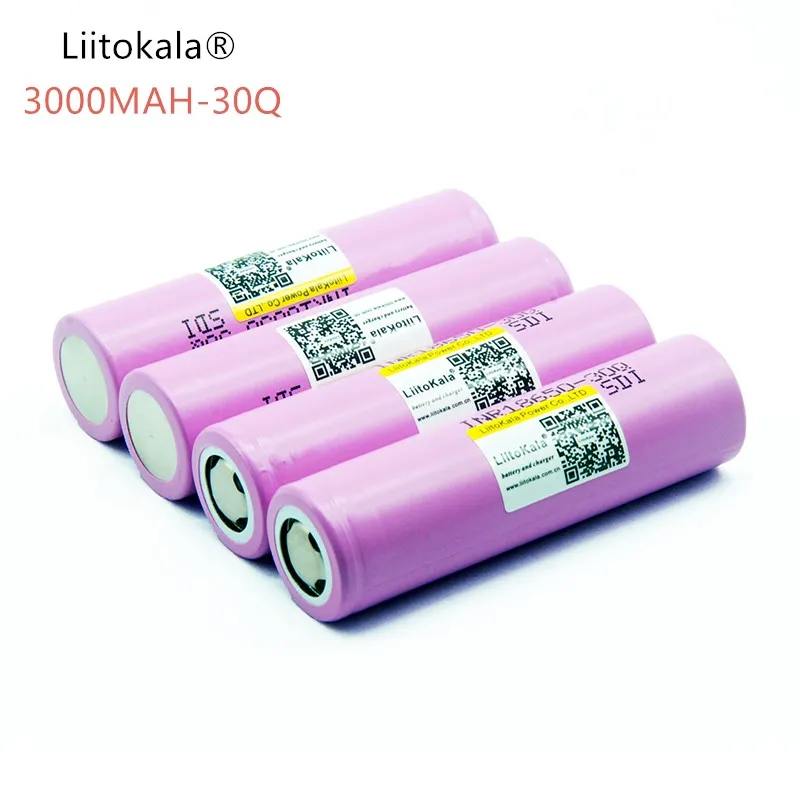 Liitokala novo para Для inr 18650 30q inr 18650 bateria 3,7 v 3000 mah Li-Ion baterias recarregaveis