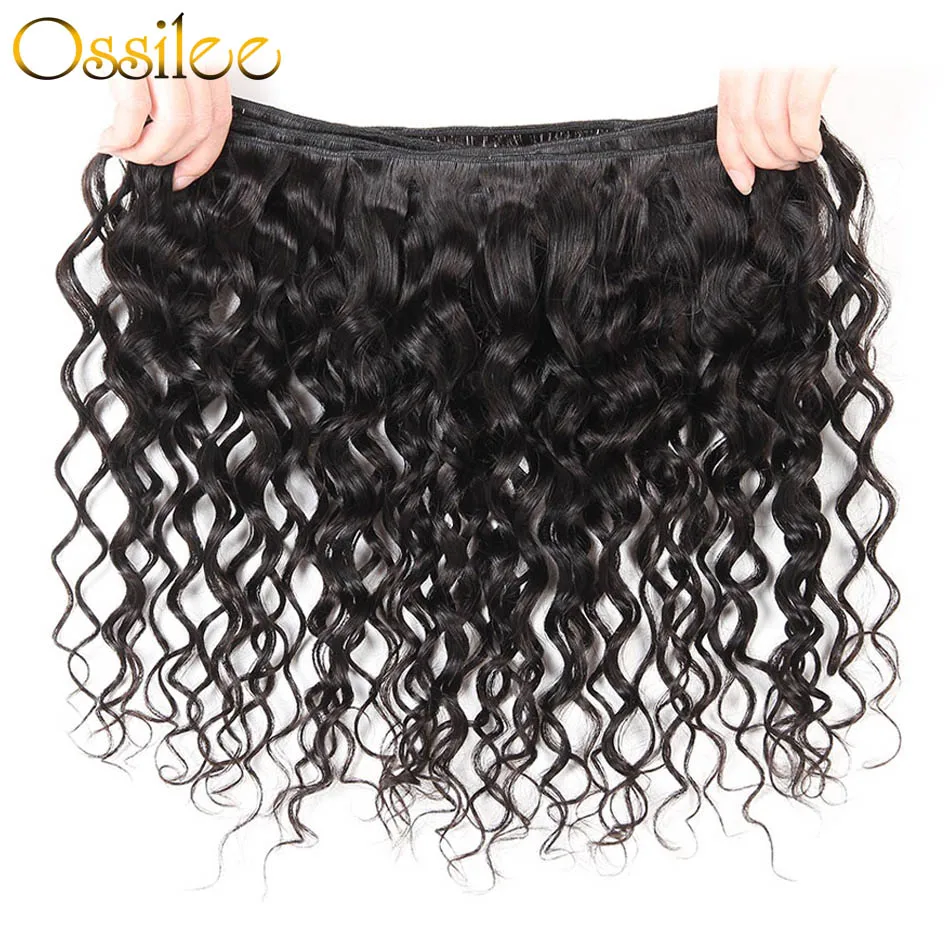 Ossilee Hair Water Wave Bundles Brazilian Hair Weave 3 Bundles With Closure 4 Pcs/Lot More Wave Remy Human Hair & Lace Closure Ossilee Hair Water Wave Bundles Brazilian Hair Weave 3 Bundles With Closure 4 Pcs/Lot More Wave Remy Human Hair & Lace Closure
