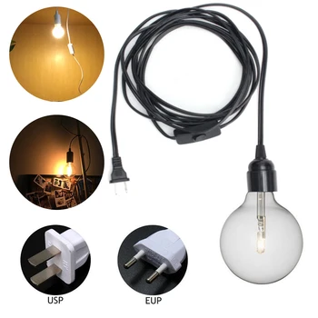 

1.5m Power Cord Cable E27 Lamp Bases EU/US Plug with Switch Wire for Pendant LED Bulb E27 Hang Lamp Suspension Socket Holder