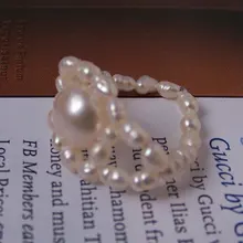 Сочетание цветов! Charmful пресноводный жемчуг кольцо перстень изысканный красивый Модные украшения, 100 шт./лот