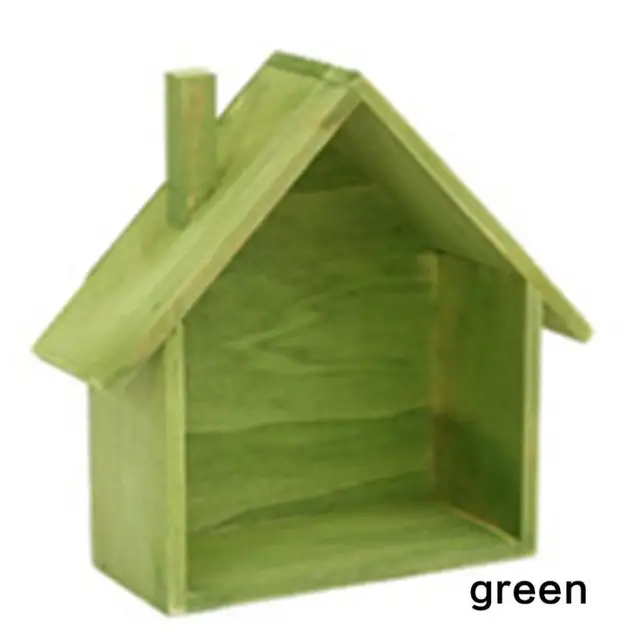 Creativa retro estantes de pared de madera de la habitación dormitorio