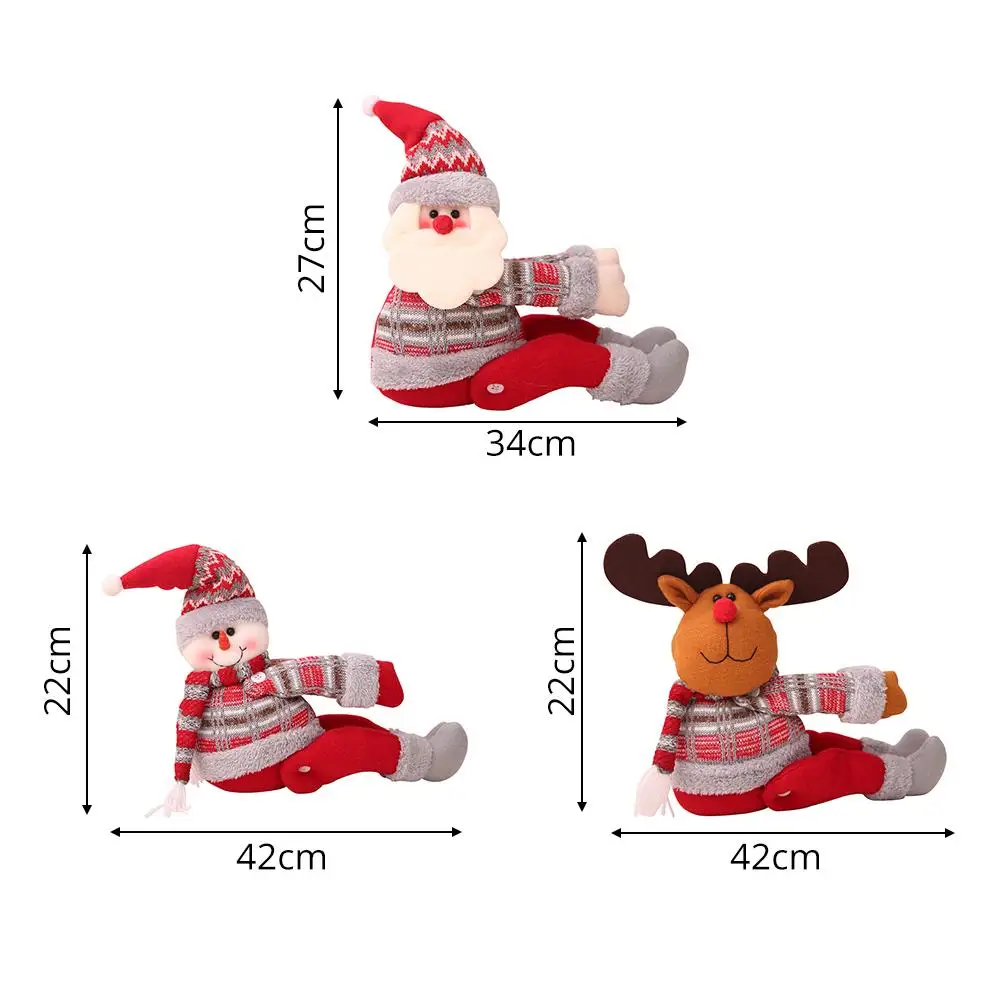 Рождественский занавес Пряжка рождественские украшения адгезия Санта-Клаус поставки Декор окна рождественские подарки занавески аксессуары