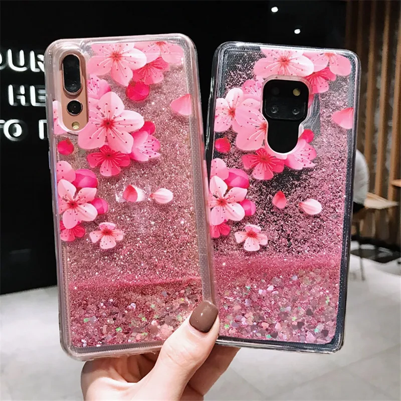 

Liquid Bling Quicksand Case For Huawei P30 P20 Lite P10 P8 P9 Mate 20 Pro P Smart Plus + Nova 3 i 5 Honor 10 8X 8S Y5 Y7 Y9 2019