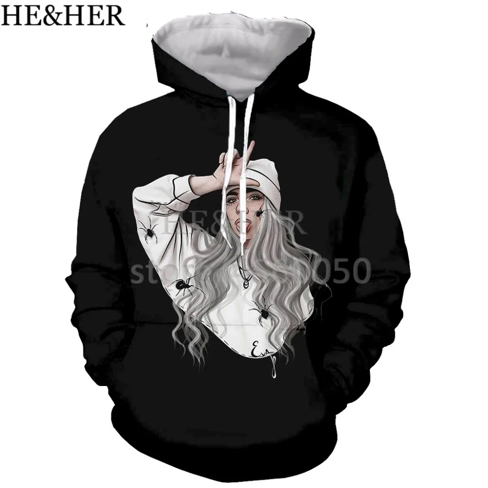 

NEW giant star billie eilish hoodie men/women 3D printed hoodies Sweatshirts Long sleeves Harajuku style streetwear unisex tops