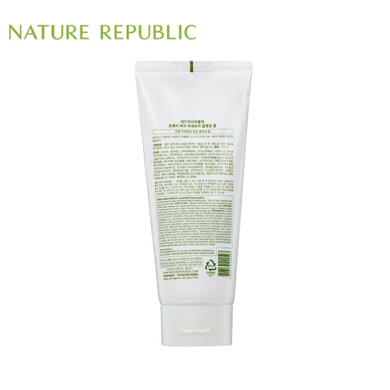 Nature Republic Korean Skin Care 170ml Acerola Fresh Herb Acerola Cleanser Face Cleansing Moisturizing Whitening Deep Clean