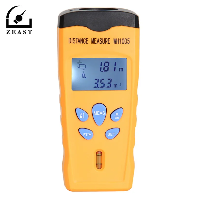 

WH1005 18M Backlight Portable Ultrasonic Laser Distance Meter Mini Range Finder Pointer Area Volum Meter Measure Tester