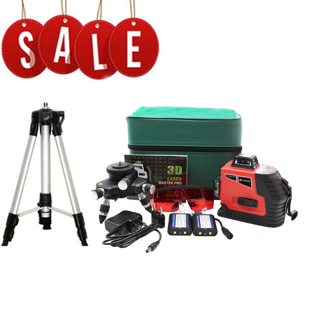 

Red12 Line 3D laser level 360 Vertical And Horizontal Laser Level Self-leveling Cross Line 3D Red Laser Level with outdoor