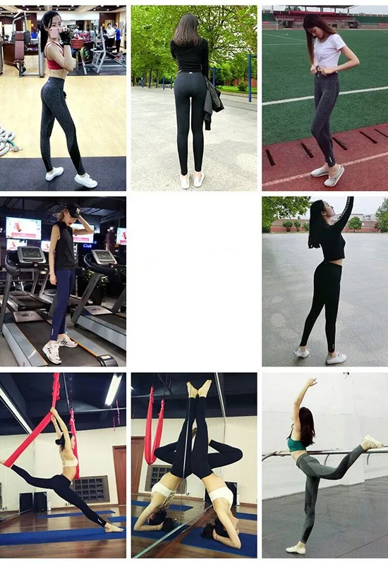 Elasticidade Cintura Alta Leggings Yoga para As