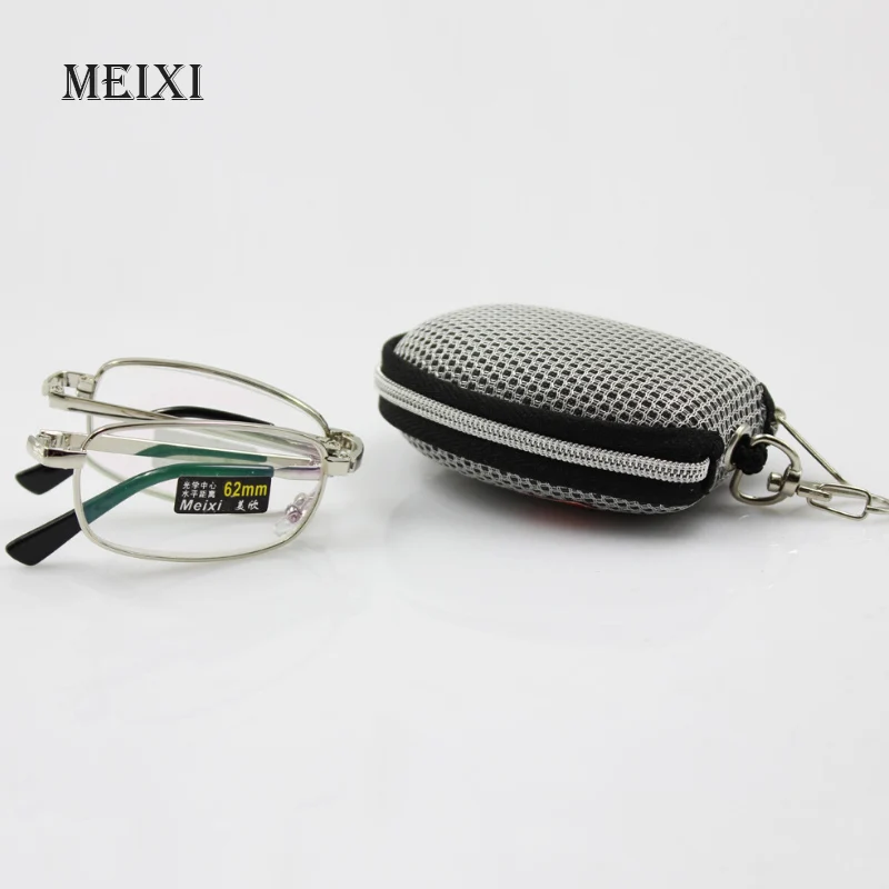 Hot Foldable Clear Men Women Reading Glasses Grid Case with Belt Clip