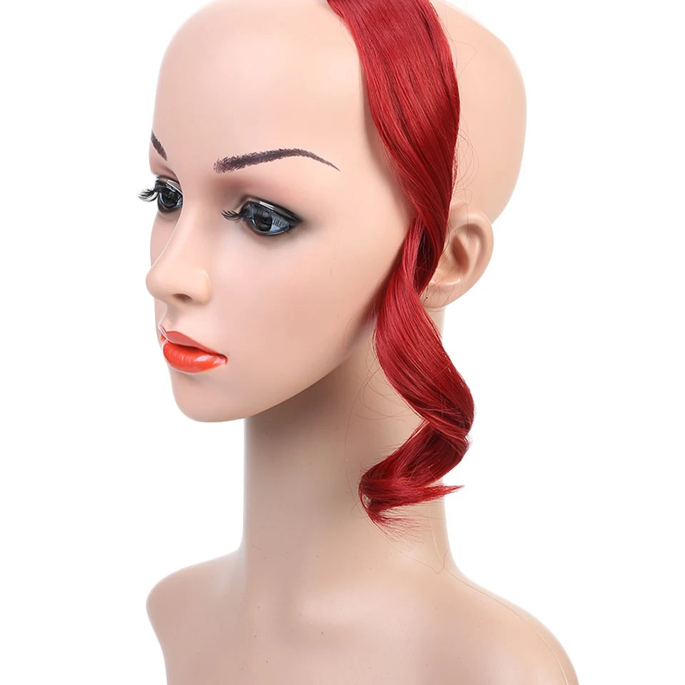 

WTB Women Long Wavy Hair Bangs Heat Resistant Synthetic Partial Bangs Natural Black Red Fake Hair Pieces Hairstyles
