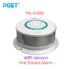 Détecteur de fumée sans fil pour système d'alarme de sécurité, wi-fi, 433MHz, appel automatique indépendant, avec détection vocale ► Photo 2/6