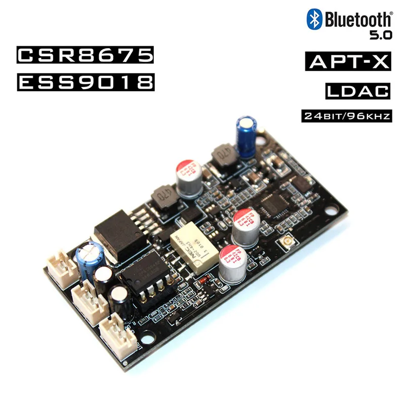 CSR8675 беспроводной Bluetooth 5,0 приемник плата ES9018 APTX-HD ies ЦАП Декодер плата ЦАП с антенной поддержка 24 бит/96 кГц A7-001