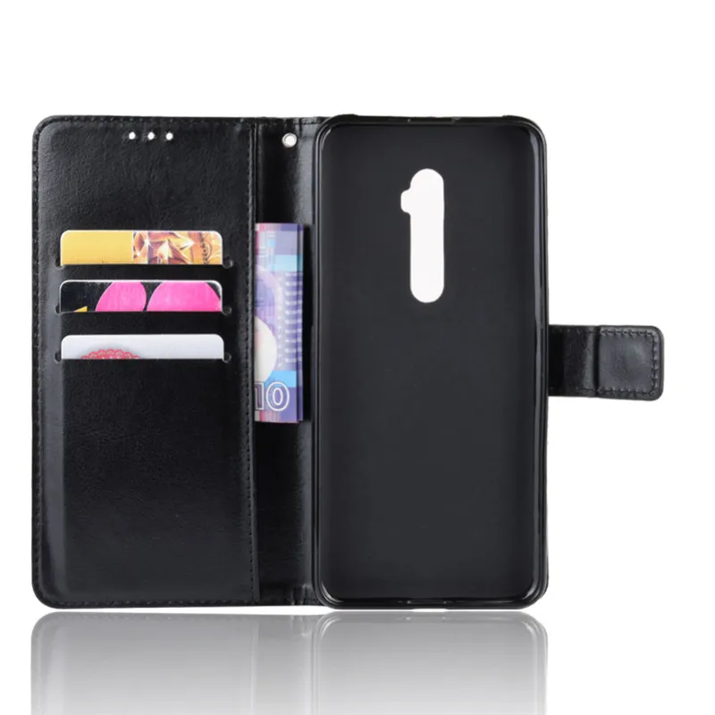 Luxury Leather Flip Wallet Phone Case with Stand Function and Card Holder