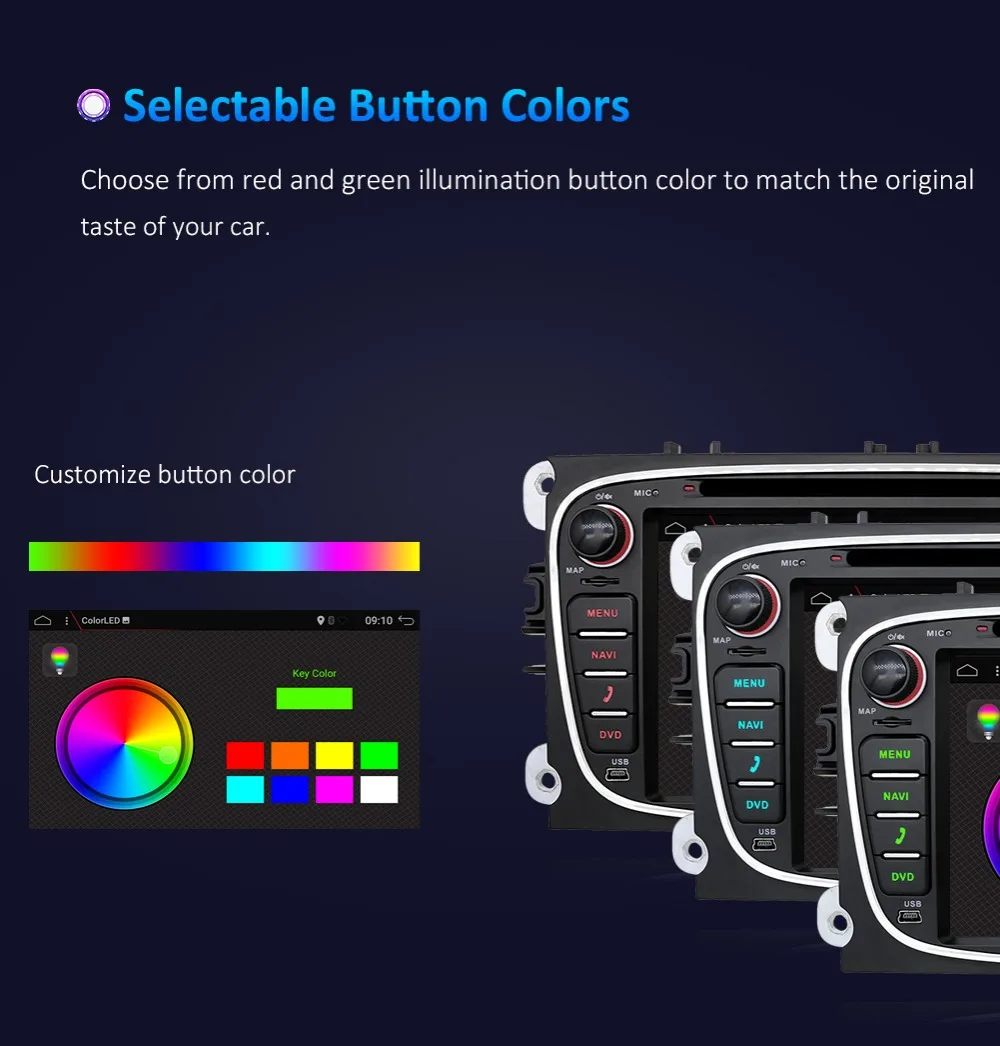 Flash Deal Quad core 2DIN Android 8.0 car dvd GPS car dvd for Ford focus Mondeo S-max smax Kuga c-max Connect Galaxy wifi 3/4G BT Autoradio 8