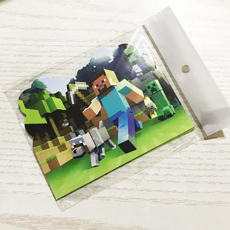 

10pcs/pack Minecraft theme invitations Minecraft invitation cards Minecraft birthday party decorations baby shower party supply