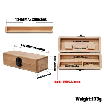 

Multifunction Jewelry Storage Box Wood Stash Boxes Maple Camphor Rolling Paper Tray Case Storage Girl Headwear Storage Box