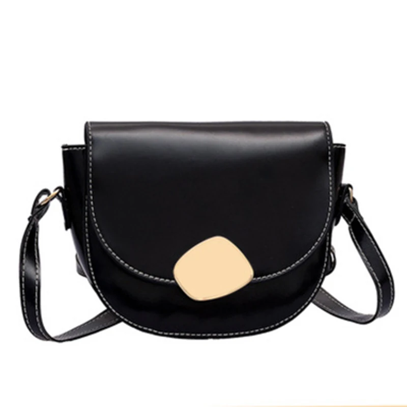 

shoulder bags for women 2019 Solid color simplicity PU leather Women's Designer Handbag Metal lock Chain Shoulder Messenger bags