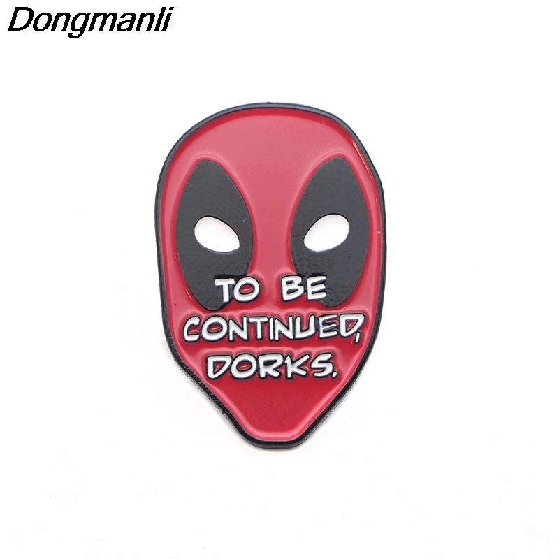 

P3177 Dongmanli Deadpool Metal Enamel Pins and Brooches for Women Men Lapel Pin backpack bags Hat badge Kids Gifts